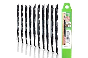 CONBRA® Sägeblatt (10x S1531L im Set) - optimiertes Säbelsägeblatt für Holz in Kunststoffhülle - kompatibel mit Bosch GSA 18V, GSA 18 V-LI C, GSA 12V-14, DJR187ZK, Parkside, Makita & weiteren Marken