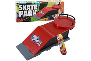 Magicat Skatepark Set I Rampa da skateboard a dita fai da te con accessori, incluso uno skateboard e un set di riparazione I Set di mini rampe da skateboard I per adulti e bambini
