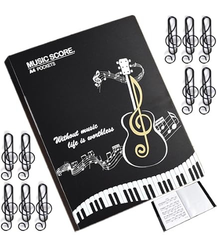 Molbory Classeur De Partitions 6 Pages Pliable - Classeur Musique Format A4 Pour Pianistes