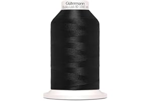 GUTERMANN Gütermann Bulky-Lock No.80 - Hilo para construcción (1000 m, 000), color negro