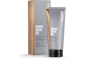 ‎MANSCAPED REFINING THE GENTLEMAN MANSCAPED® Power Shave Gel, beruhigendes Rasiergel für Kopf und Gesicht für Männer, mit Hamamelis und sanften Peelings zum Schutz vor Hautreizungen, eingewachsenen Haaren und Rasierpickeln, 177 ml
