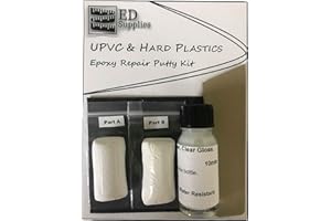 ED SUPPLIES White UPVC & Hard Plastic Epoxy Repair Putty Kit - Repairs Chips, Cracks & Holes