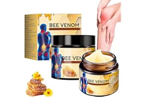 WUJIALINGMM Aetheris Bee Venom Cream, 2pcs Aetheris Bee Venom Instant Ultra Strength Cream, Bee Ve-nom Joint Relief Moisture Professional Bee V-enom Ointment (60G)