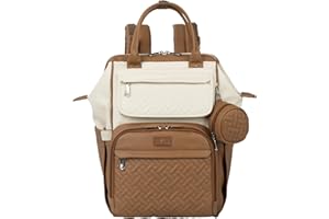 BabbleRoo Plecak na pieluchy, duży wielofunkcyjny plecak na pieluchy z materacem do przewijania