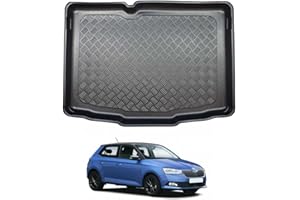 NOMAD Boot Liner for Skoda Fabia 2015+ [Hatchback] Recyclable Plastic (PE) Tailored Fit Car Floor Protector Guard Tray Black Custom Fitted Accessory Dog Friendly Waterproof with Raised Edges