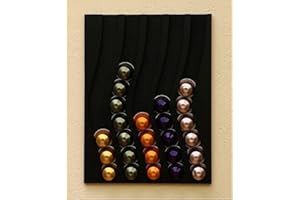 CAFEDECO distributeur porte capsules compatible nespresso 5BK capacité 50 capsules, dosettes 33x25x1cm