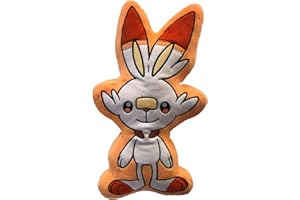 HÔMADICT Lyo CUSCINO POKEMON SCORBUNNY 40CM - Materiale ultra morbido - Peluche comodo e piacevole da stringere - Regalo per fan e appassionati - Giocattolo decorativo - Dimensioni: 40cm x 24cm