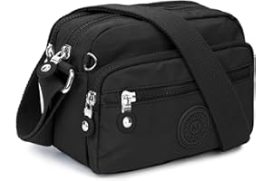 TEUEN Bolso Bandolera Mujer Pequeño, Casual Bolsos de Mano Impermeable de Nailon Bolso Crossbody Ligero con Múltiples Bolsillos Bolso Cruzado para Escuela Viaje Uso Diario