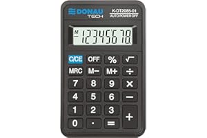 Kalkulator Kieszonkowy DONAU TECH 8-cyfr Wyświetlacz Wym 114x69x19 Mm Czarny/Urządzenia i Maszyny Biurowe/PBS Club-PBS Club 2023 / Typ-8-cyfrowy Wyświetlacz/Materiał-Plastik/Kolor-Czarny