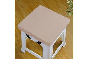 Rr tianshi Cojines de asiento antideslizantes para sillas de comedor, cojines de asiento lavables para taburete, jardín, interior, exterior, oficina en casa (35 x 35 x 3 cm, beige)