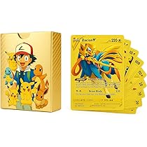 Unyks Star Pokémon Card Game – 55 Gold Foil Cards Pack | Includes
