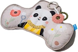 Taf Toys Tummy Time Support Pillow Developmental Super Soft Nursery Support Pillow. Includes Detachable Teether and Sensory Toy Suitable for Newborn Baby Boys & Girls from Birth. 0 Months + (Pand)