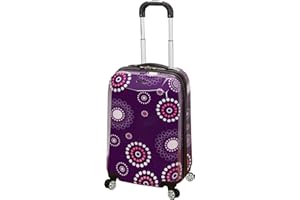 Rockland Vision Valise Rigide à roulettes pivotantes, Perle Violette., Carry-on 20-inch, Vision Valise Rigide à roulettes pivotantes
