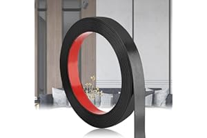 BECHOANIGEL Molduras Decorativas para Pared, Molduras de Pared Autoadhesivas, Efecto Espejo, Cenefas Adhesivas Baño, para Decoración de Muebles, Bordes de Espejo, Puerta, Techo (Negro, 2 cm x 6 M)