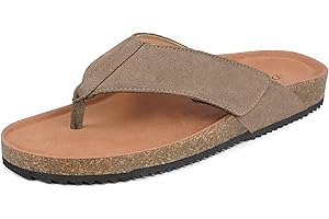 Dokela Infradito e ciabatte da spiaggia Unisex-Adulto,Sandali in Vera Pelle con Sughero Naturale,Taglia 36-46