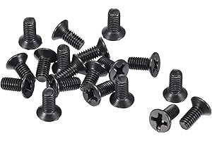 sourcing map M3,5 x 8 mm Phillips vite di fissaggio nero per computer portatile PC TV ventilatore interruttore audio 50 pz