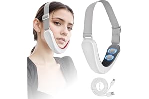 LUQIXCEY V-Form Gesichtsmassagegerät, Rot/Blau Licht Face Massager, Doppelkinn Entferner Gerät, 6 Modi für Doppelkinn-Reduzierung und Gesichtsstraffung V-Face Shaper Face Lifting Gerät