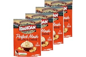 GOOD FOOD COMPANY Idahoan Mashed Potato Bacon & Cheese, Pack of 4 x 109g, Instant Mash Potato, Made in USA