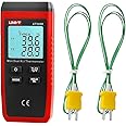 Spmall UT320D Mini Contact Type Thermometer Dual-channel K/J Thermocouple Temperature Meter With LCD Backlight