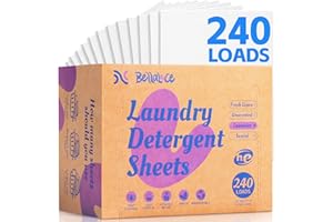BELLALUCE Laundry Detergent Sheets - 240 Loads Girls Lavender Laundry Sheets for Dorm,College,Home, Hotel,Apartment,Camping,Cruise,Road Trip,Beach Vacation,Backpack,Small Space, Family School Travel Essentials