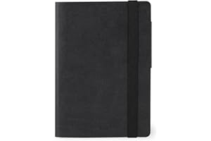 Legami - Agenda Settimanale Small, 12 Mesi, da Gennaio 2024 a Dicembre 2024, Chiusura con Elastico, Planner mensile gennaio 2025, Taschina finale, Rubrica estraibile, 9,5x13,5 cm, Colore Black onyx