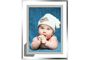 Vienrose 10x15 Cornice per Foto in Cristallo, Portafoto in Vetro Ad Alta Definizione Collocazione Orizzontale o Verticale