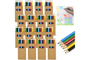 NAROSEBE 120 Kleine Buntstifte set Klein (20x 6er-Packungen) Mini Bunter Holzstifte Farbe Bleistift Kinder Mehrfarbig Bleistifte Mitgebsel Grundschule für Kinder Kunst Zeichnung, Skizzieren, Färbung