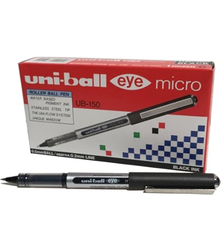 Rollerpen Uni-ball Eye eco 150E fijn zwart