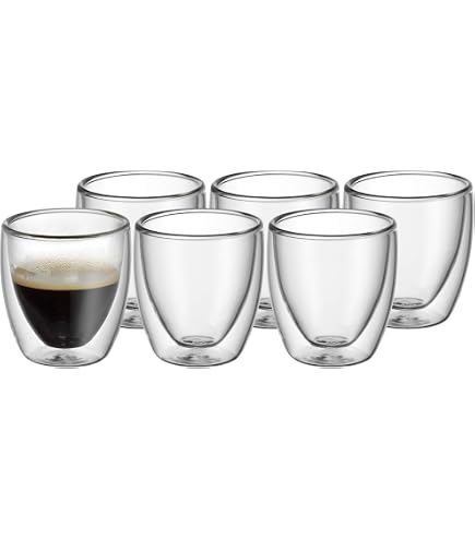 WMF Kult Lot de 2 verres à cappuccino à double paroi - 250 ml - Effet flottant - Verres thermiques résistants à la chaleur - Verre à café