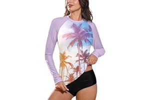 BesserBay Womens Long Sleeve Swimming Summer Sun Protection Quick Dry UV Rash Guard S-XXL