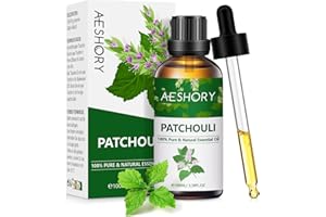 AESHORY Patchouli Essential Oil 100ml, 100% Pure Natural Patchouli Oil, Perfect for Diffuser, Humidifier, Aromatherapy, Better Sleep, Skin Care, Perfume & Candle Making