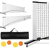 Pickleball Net Taşınabilir Dış Mekan Tekerlekli Turşu Ağı, Taşıma &Ccedil;antalı Turşu Topu Ağı Seti, D&uuml;zenleme Boyutu 22FT ve Yarım