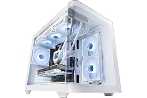 Mars Gaming MC-FUSIONM, Obudowa Gamingowa Micro-ATX, Pełne Okno i Zakrzywiony Przód z Hartowanego Szkła, PC Minitower Podwójną Komorą, Obsługa Chłodzenia Cieczą, Optymalna Przestrzeń Wewnętrzna, Biały