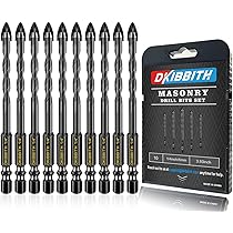 4-Blade Serrated Drill Bit Set - 10-Piece VRSGS Eccentric Bits For Wood Concrete Brick Tile Stone