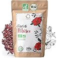 IBISCO BIO 200g | Fiori di Ibisco per Tisane a Freddo, Karkade Infuso, Infusi Freddi | Tisana Drenante Cura Detox