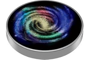 LAANCOO Mini toupie Lumineuse étoilée en Acier Inoxydable Anti-Stress, toupie portative polie pour Adultes et Enfants, Cadeau d'anniversaire, Style2