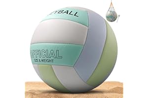 KWJEIULSOQ Volleyball Beachvolleyball Soft Wasserfest Offizieller Vollyball mit Netz Soft Touch Beachvolleyball für Beach, Strand, Pool