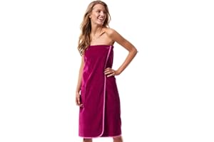Morgenstern Damski kilt do sauny z kieszenią, 90 cm długości, bawełna, Fuchsia, jeden rozmiar
