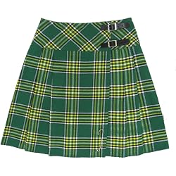 Viper London Red Tartan Mini Kilt Skirt – Wrap Style With Buckles & Leather Straps, Size 6, 16.5" Length - View #2