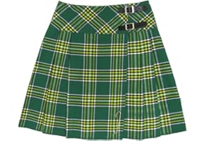 TARTANISTA Kilt/Jupe Portefeuille plissée - Tartan Irish - Long. 51 cm - Vert