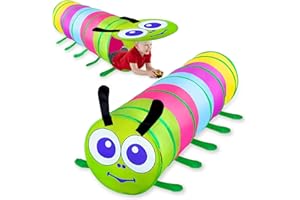 YORFULL Tente de jeu pour enfants, tubes de jardin multi-fonctionnels pour enfants de 1 à 3 ans, légers et pliables intérieur/extérieur, colorés