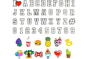 YSIMPLE 50 Pcs Number Letter Shoe Charm for Clogs, DIY Shoes Pins for Boy Girl, PVC Cartoon Shoe Decorations Accessories for Croc Sandal and Bracelet Wristband Party Birthday Gifts