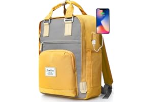 YAMTION 15,6 Cala Plecak na Laptopa Dziewczęcy Plecak Szkolny dla Kobiet, Tornister do Podróży Biurowych Uniwersyteckich, Wodoodporny