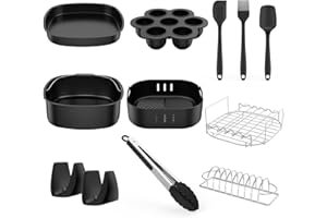 COZOR Akcesoria do frytkownicy na gorące powietrze z silikonową formą, pasuje do COSORI Philips Ninja Cecotec 5,5 l 6 l 6,2 l 6,5 l Air Fryer, wkład do frytkownicy na gorące powietrze