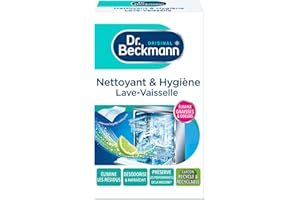 DR. BECKMANN Dr Beckmann - Hygiène et Nettoyant Lave-vaisselle En Poudre - Produit Lave-vaisselle Qui Dégraisse et Élimine Les Mauvaises Odeurs - Avec Une Lingette Nettoyante Incluse - 75g - Parfum Citron