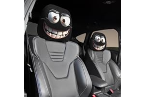 CHIHOLEN 2 coprisedili per poggiatesta auto, divertenti copricapo per sedili auto, copricapo universale per auto, copricapo per auto, copricapo divertente per Halloween (A)