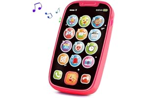 Yerloa Movil Bebe,Juguetes Bebe 6 9 12 Meses,Teléfono Móvil Musical para Bebés,Teléfono para niños con Luces de Flash, Sonidos y Canciones,Juguete Educativo Regalos para Niños Niñas 1 2 Años