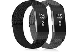 TumpCez Elastic Strap Only Compatible with Fitbit Charge 2 Strap，Adjustable Stretchy Nylon Sports Replacement Band for Men Women