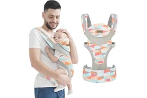 SERAPHY Baby Carrier for Newborn to Toddler, Front & Back Carrier for 3-24 Months Baby Boy Girl, Easy to Carry and Adjustable for Weight 8-30lbs