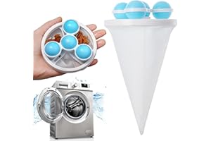 POMUROM Quitapelo Mascotas Lavadora, Pelo Mascotas Lavadora, Bolas con Red Lavadora Atrapa Pelo Mascotas, Reutilizable Filtros Pelusa para Quita Pelusa y Cabello La Ropa en La Lavadora